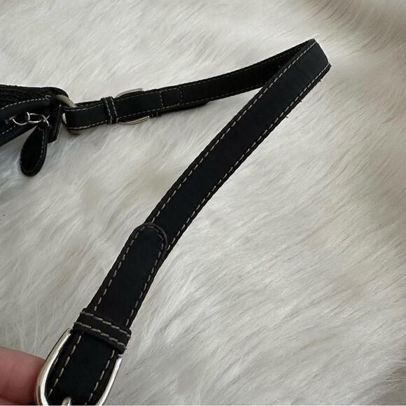 The Sak Woven Crochet Knit Black Shoulder Bag - Picture 8 of 13